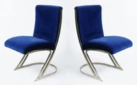new arrival polished stainless steel restaurant chair blue velvet dining chair