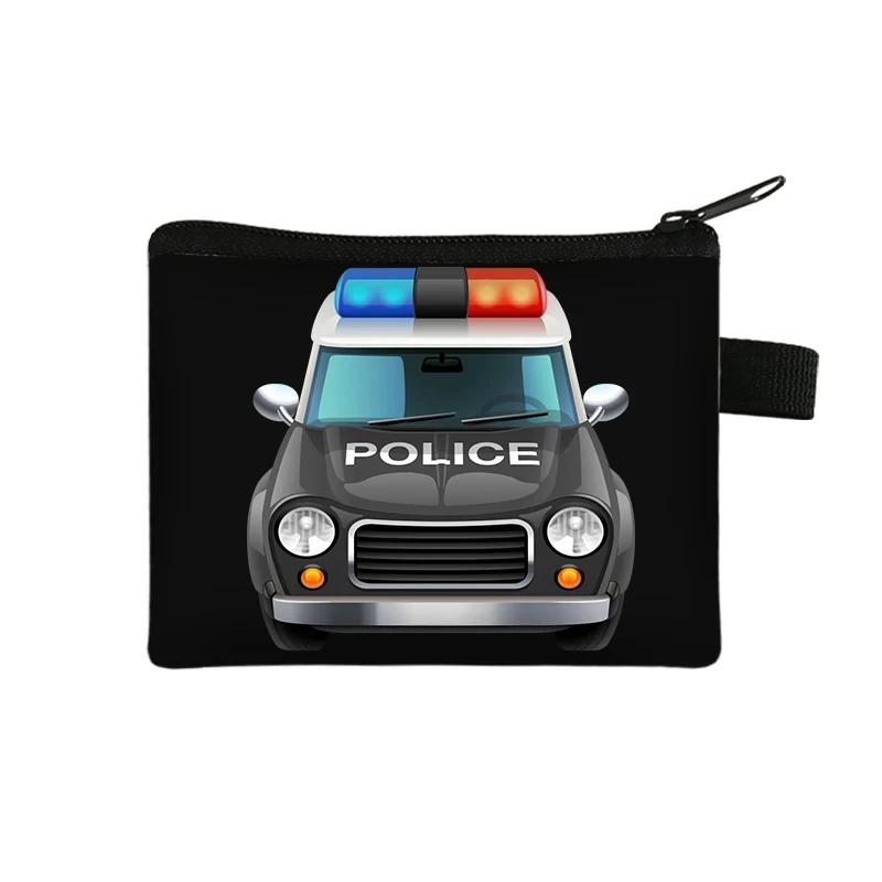 Мультяшный автомобильный Кошелек для монет с принтом пожарного двигателя