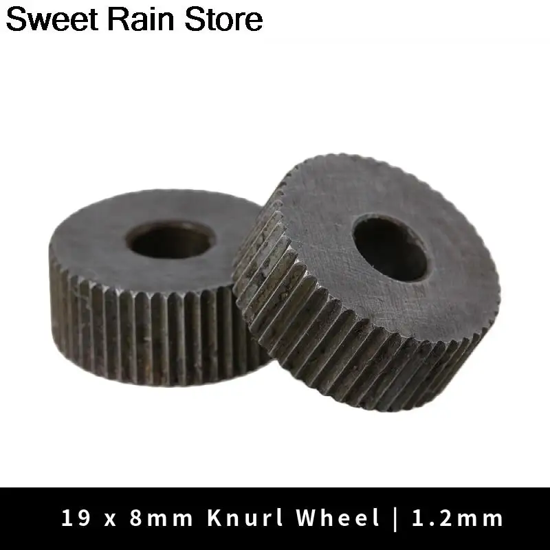 

2x Anti Slip Single Straight Coarse 1.2mm Linear Knurling Wheel for Metal Lathe