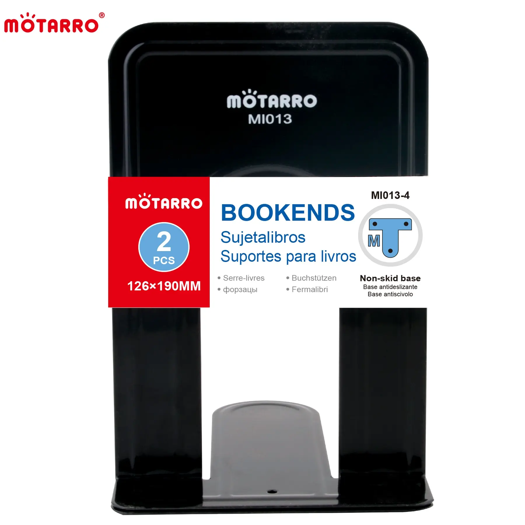Набор Из 2 Предметов MOTARRO Металлические Подставки Для Книг Черный Синий Держатель