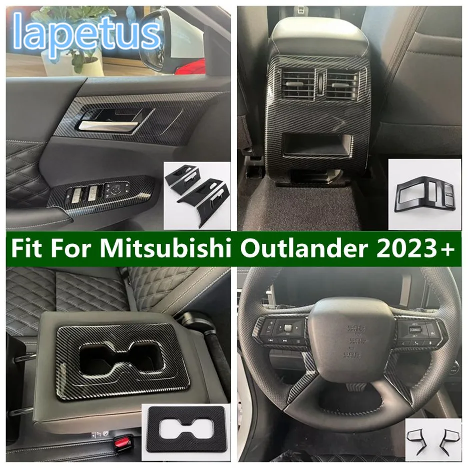 

Window Lift Button / Air Outlet Vent / Steering Wheel / Cup Holder Cover Trim For Mitsubishi Outlander 2023 2024 Car Accessories