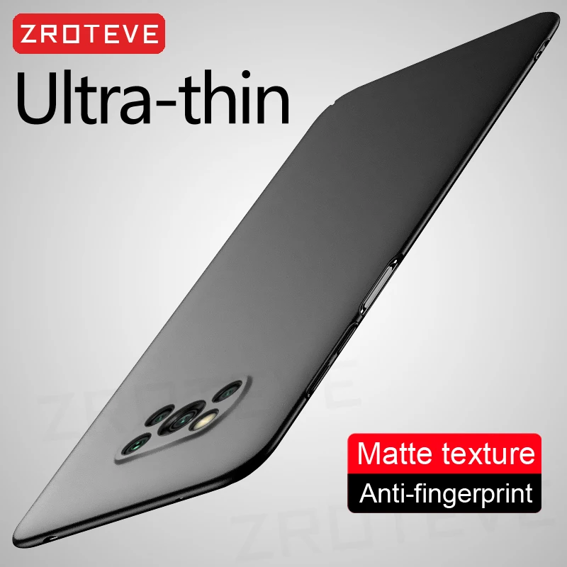 

PocoX3 Case ZROTEVE Slim Matte Hard PC Cover For Xiaomi Poco X3 NFC F3 F4 X4 GT Xiomi Mi Pocophone F5 M3 M4 X5 Pro PocoX5 Cases