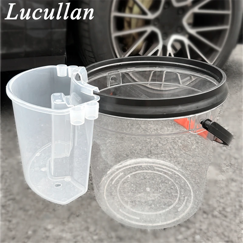 Lucullan 3 цвета прозрачная подвесная органайзер-ведро для очистки ведро хранения