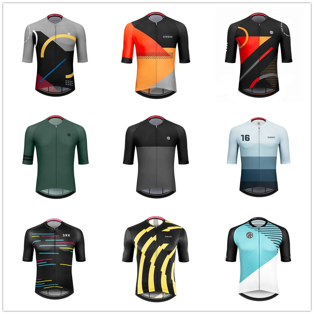 

Siroko Men Jersey Breathable fleet MTB Short Sleeve Outdoor Cycling Sports Jersey Triathlon Shirt Tops Quick Dry Ciclismo Hombre