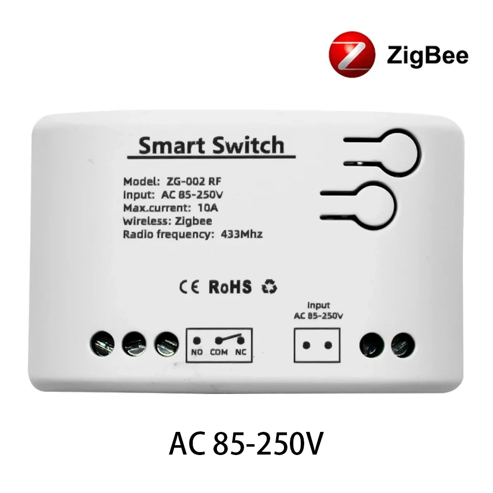 

Zigbee Smart 1-позиционный контроллер, переключатель дистанционного управления, релейный модуль для гаража с RF433, интеллектуальный автоматический выключатель, таймер Alexa