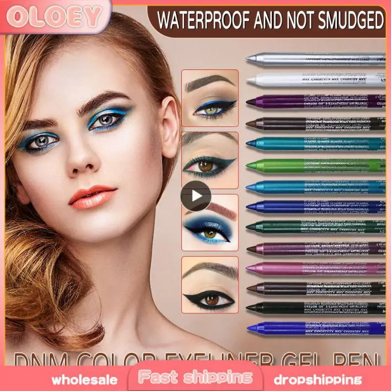 

DNM Color Eyeliner Pen Pearl Eye Shadow Pen Waterproof And Sweat Is Not Blooming For Makeup Eyes Tools