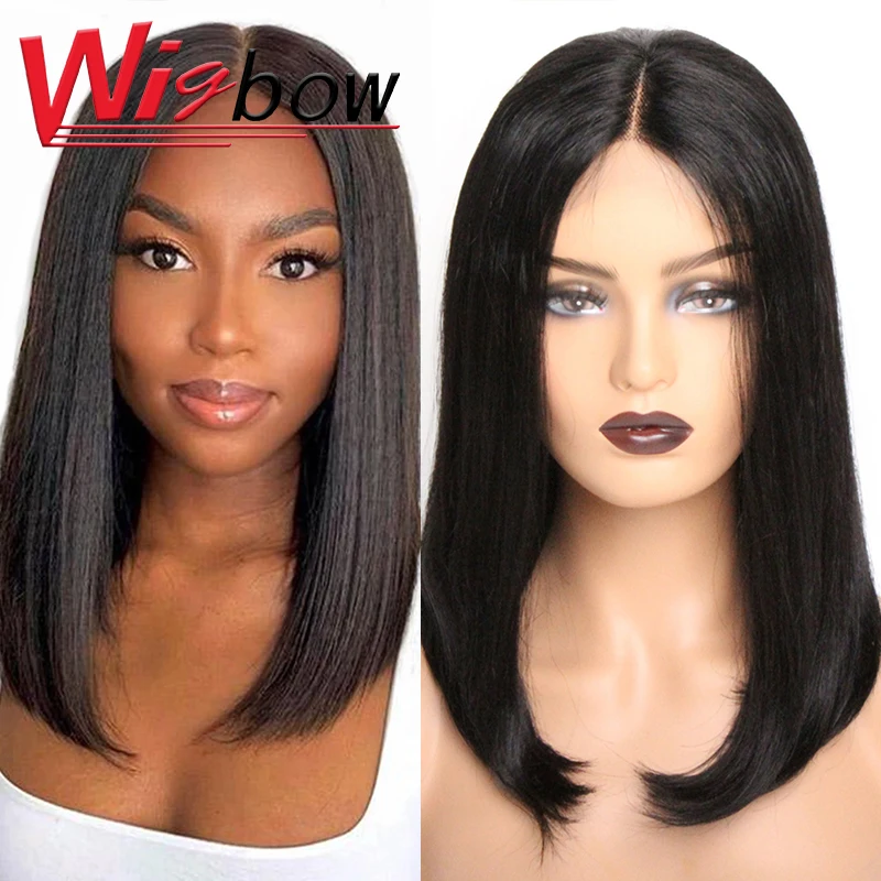 

Short Straight Bob Wig 13x4 Lace Frontal 4x1 Closure Human Hair Wigs for Black Women Natural Brazilian Lace Wig With Pre-Plucked