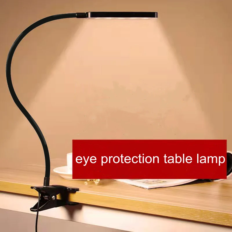 

LED Clip Long-Arm Lamp USB Power Eye-Protection Table Light Tattoo Nail Enhancement Creative Dormitory Bedroom Bedside Clip Lamp