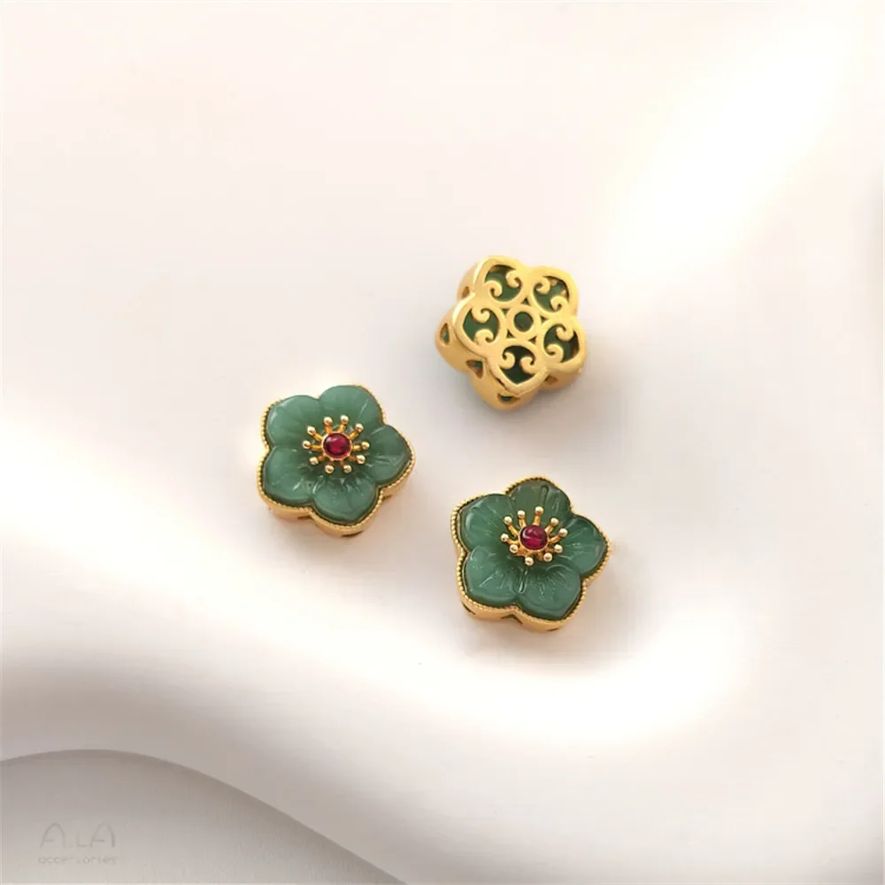 Медное покрытие матовое золото инкрустированный камень кошачий глаз