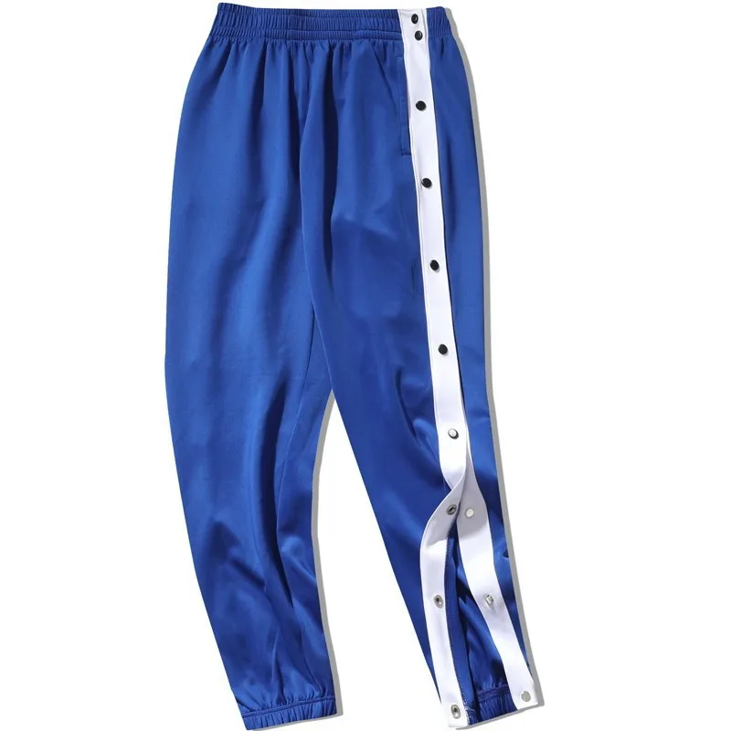 Sports Trousers Buttoned Pants Autumn Winter Models Buttons Casual Loose Footwear Basketball Training Full-button Sweatpants Men