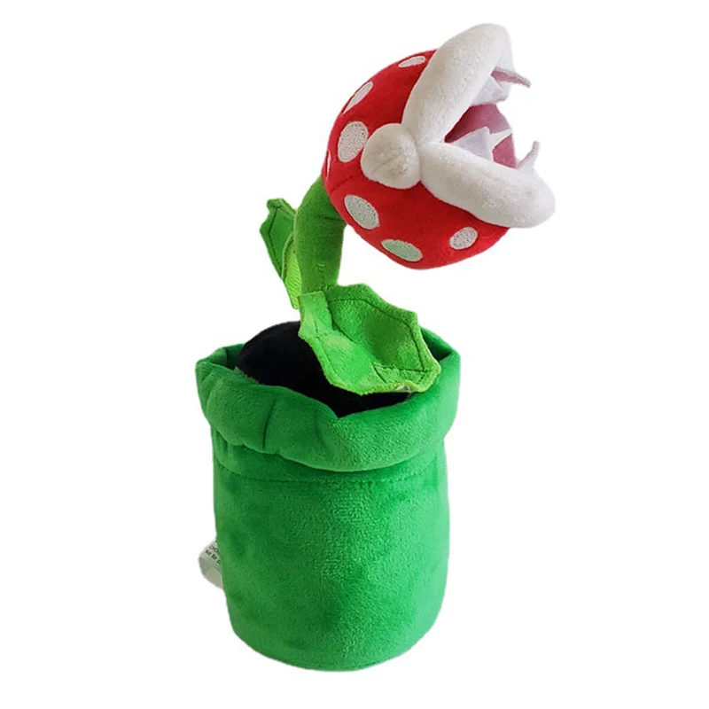 

23cm Super Mario Bros Plush Dolls Cannibal Flower Potted Anime Figures Plush Toys Decoration Games Doll Childrens Birthday Gifts