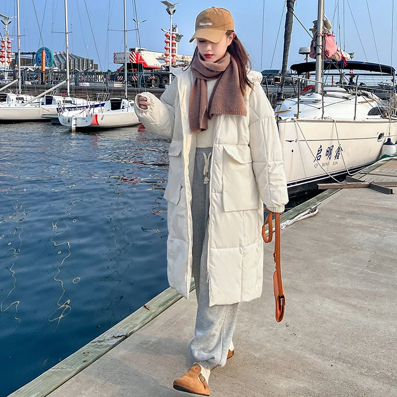 New Winter Coat for Women Coats Parkas Jackets Hooded Cotton Padded Jacket  Oversize Tops Korean Fashion Warm Thickening