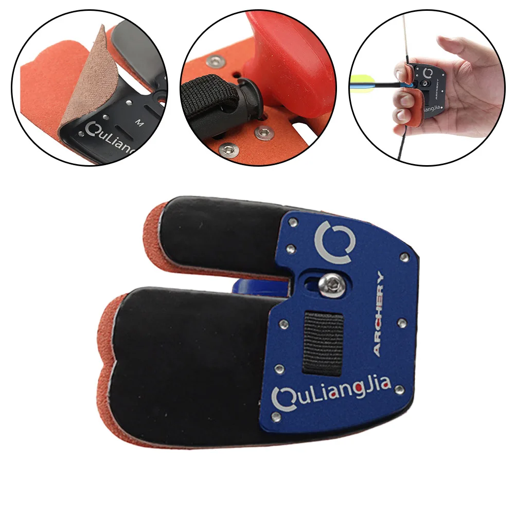 

1pcs 3 Fingers Hands Guard High Quality Tab Right Hand Support Leather Protector Bow Gear Archery Bow Hunting Accessories Parts