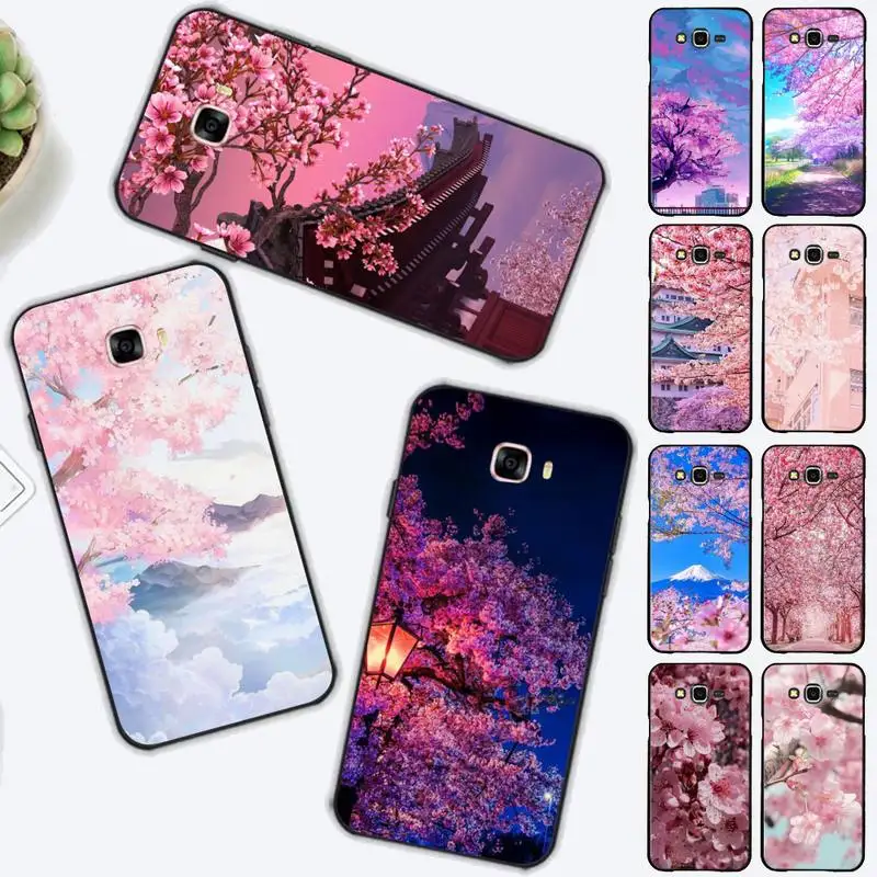 

Cherry Blossoms Tree Phone Case for Samsung J 2 3 4 5 6 7 8 prime plus 2018 2017 2016 core