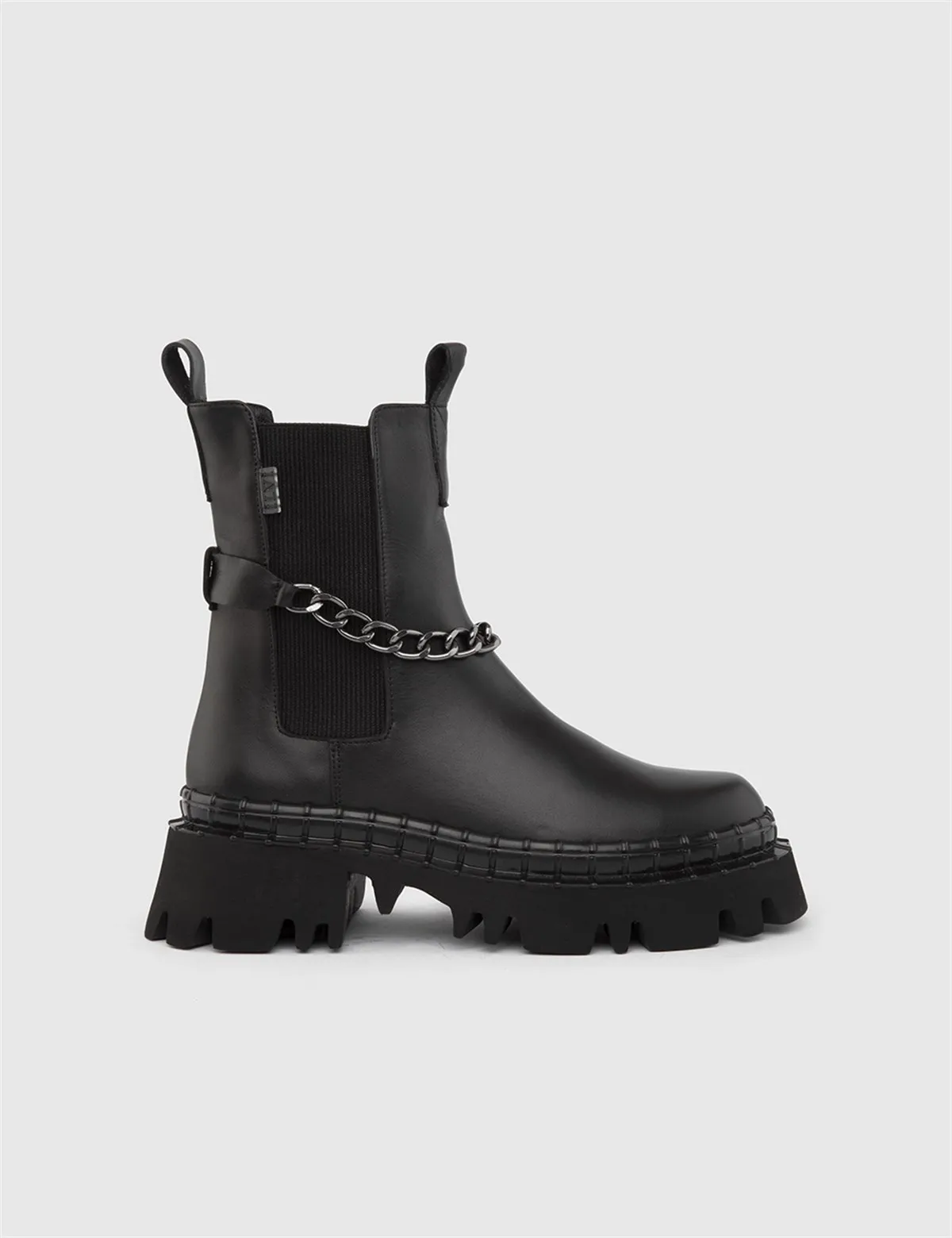 

ILVi-Genuine Leather Handmade Gori Black Leather Women's Boot Women's Shoes 2022 Fall/Winter