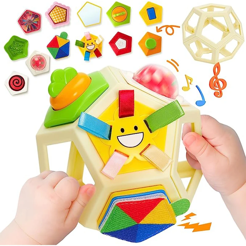 

Busy Ball Baby Montessori Toys 0 12 Months Sensory Development Learning Pull String Finger Grasp Training Game Education Toys
