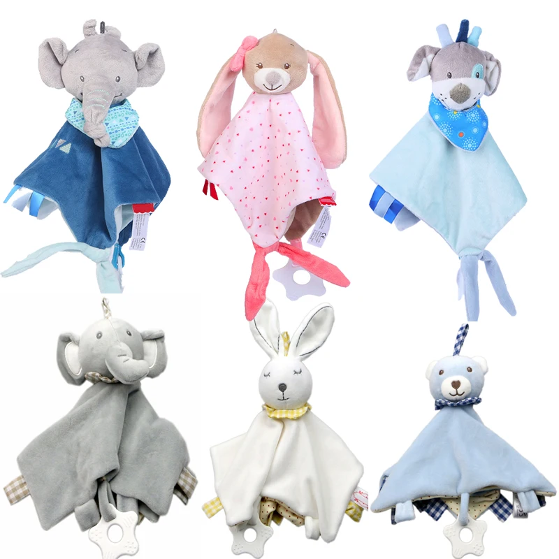 

Baby Toys 0 12 Months Soothing Towel Appease Bunny Bear Plush Doll Soft Stuffed Toy Cotton Saliva Towel Sleeping Toy Newborn