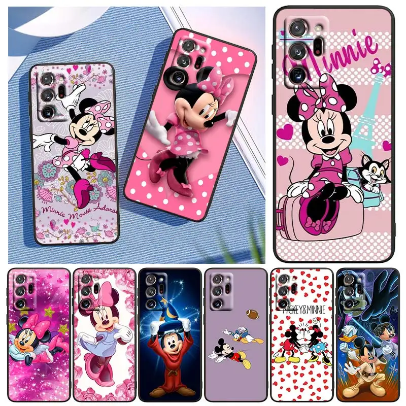 

Cute Mickey Mickey Mouse For Samsung Note 20 10 9 Ultra Lite Plus A73 A70 A20 A10 A8 A03 F23 M52 M21 j7 j6 Black Phone Case
