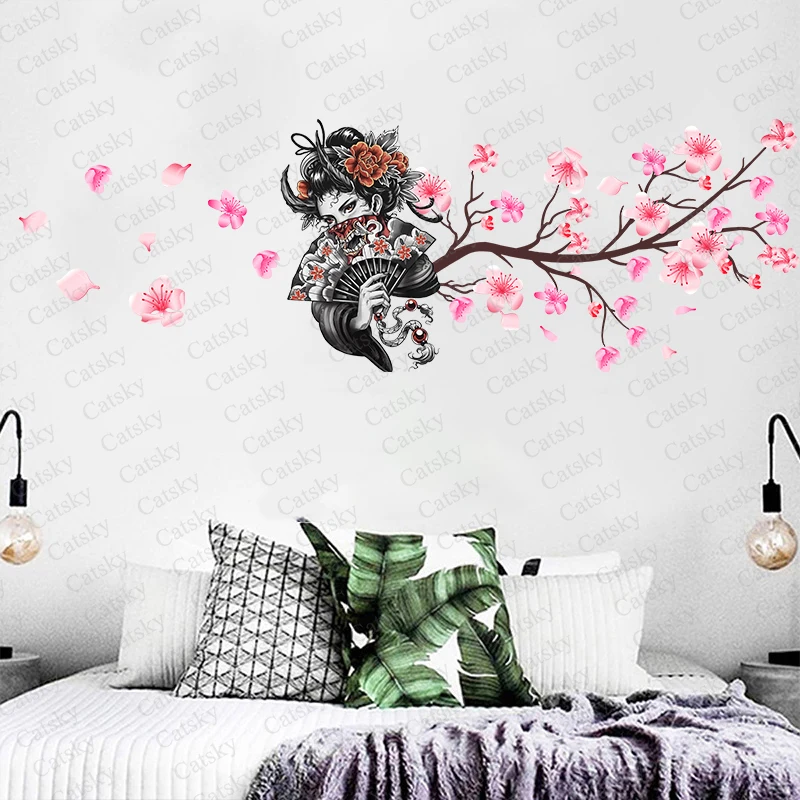 Маска Самурай гейши наклейки на стену для детской комнаты художественная