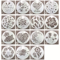 plastic stencil pad strew duster spray flower decoration baking tool moulds diy retro totem cake lace mold