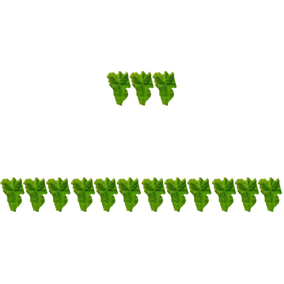 

15 Pcs Salad Greens Artificial Lettuce Leaves Restaurant Leaf Props Vegetables 15.8X11CM Pvc Simulation