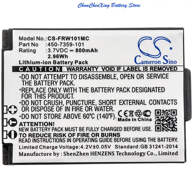 

Cameron Sino 800mAh Battery 450-7359-101 for FrontRow FR Wearable Lifestyle
