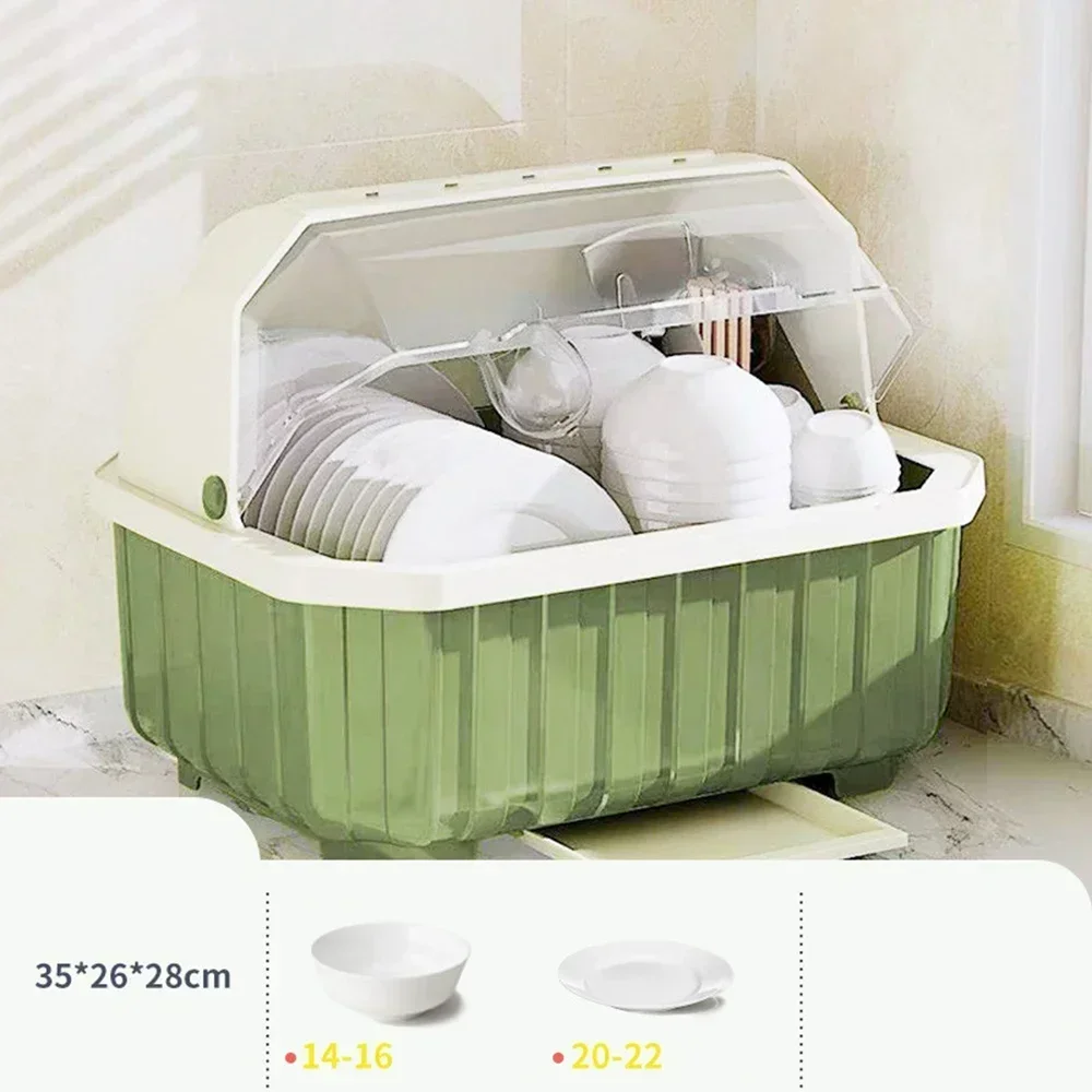 Водонепроницаемый Органайзер большой емкости для посуды, сушилка, сушилка, корзина, посуда, шкаф с крышкой для столешницы, кухонные принадлежности