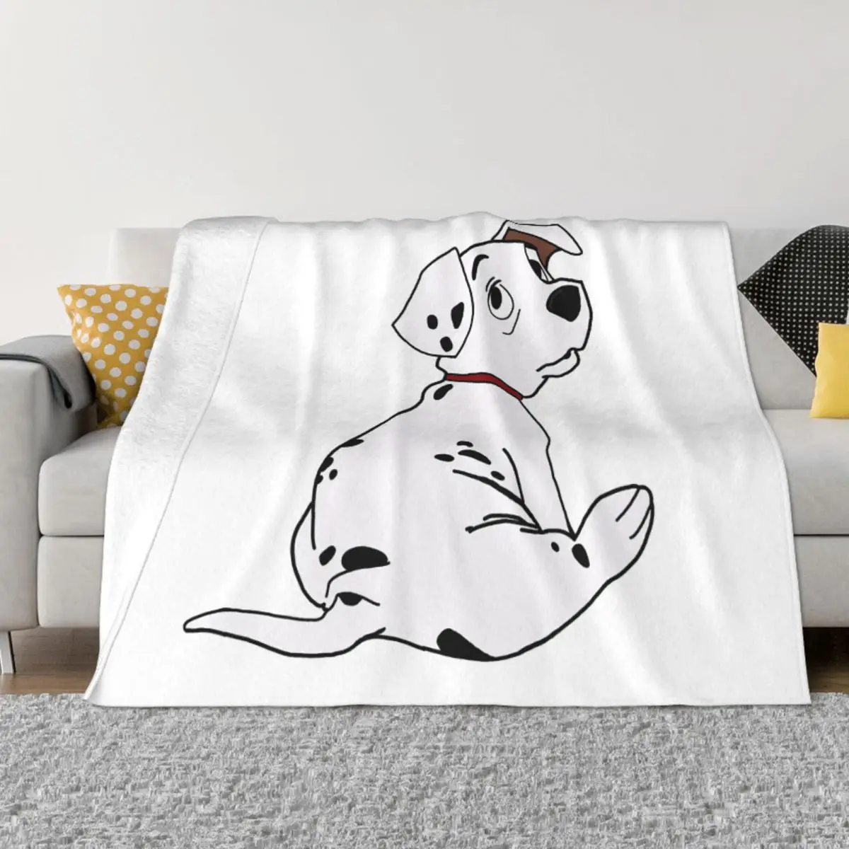 

MDFLT 101 Dalmatians Rolly Throw Blanket Flannel Ajax Breathable Super Warm Throw Blankets for Bedding Travel