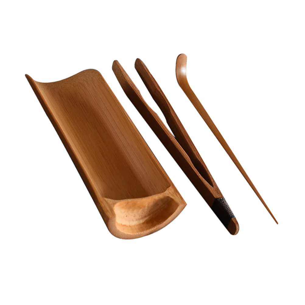 

3 Pcs Kits Teahouse Tea Set Bamboo Tea Tool Set Supplies Classic Tea Service Tool Tea Clip