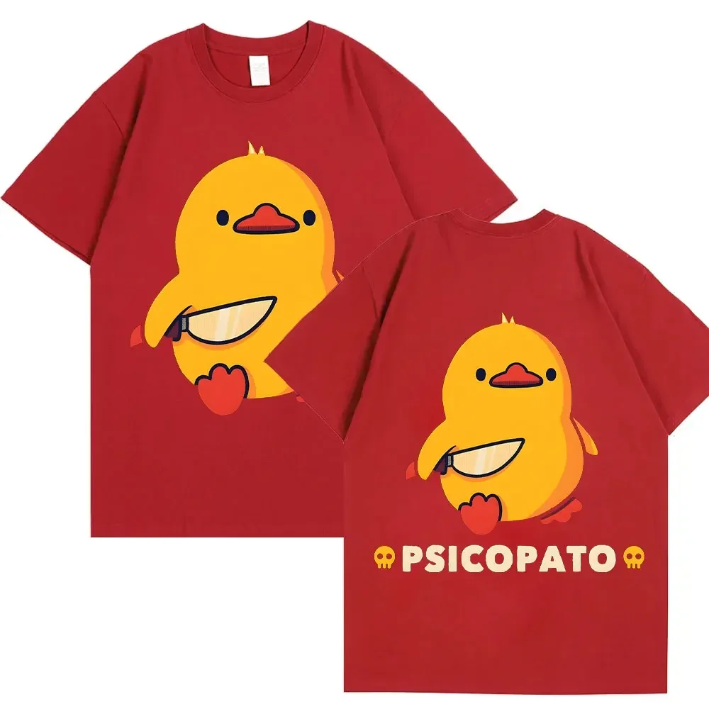 Женская одежда забавная футболка с рисунком утки и ножом двусторонняя принтом