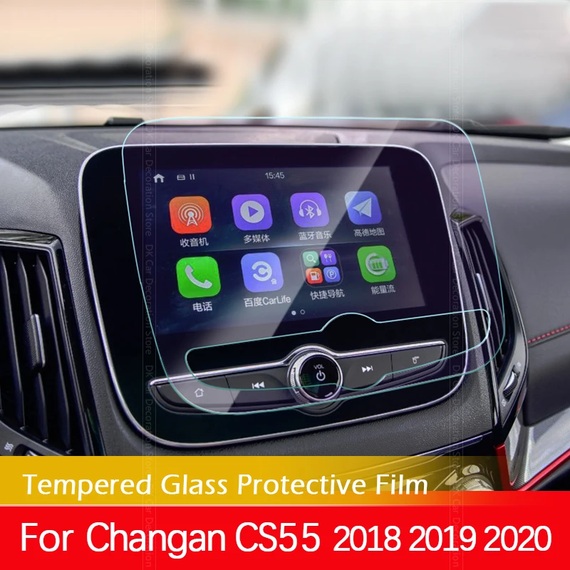 

Закаленное стекло для автомобильной навигации, Защитная пленка для ЖК-экрана, наклейка для Changan Chana cs55 2018 2019 2020, аксессуары