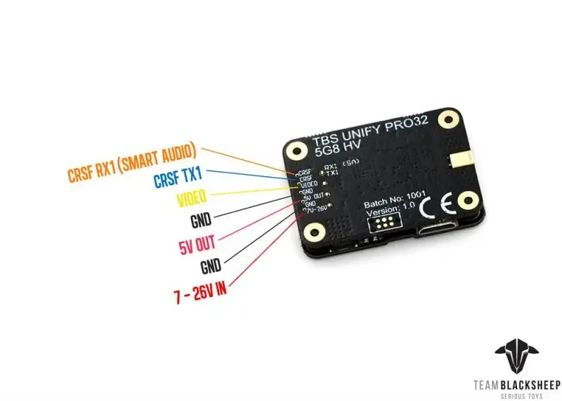 Оригинальный TBS UNIFY PRO32 HV (MMCX) 5 8G 1 Вт + 1000 мВт 2-6S Pitmode VTX FPV видеопередатчик Встроенный