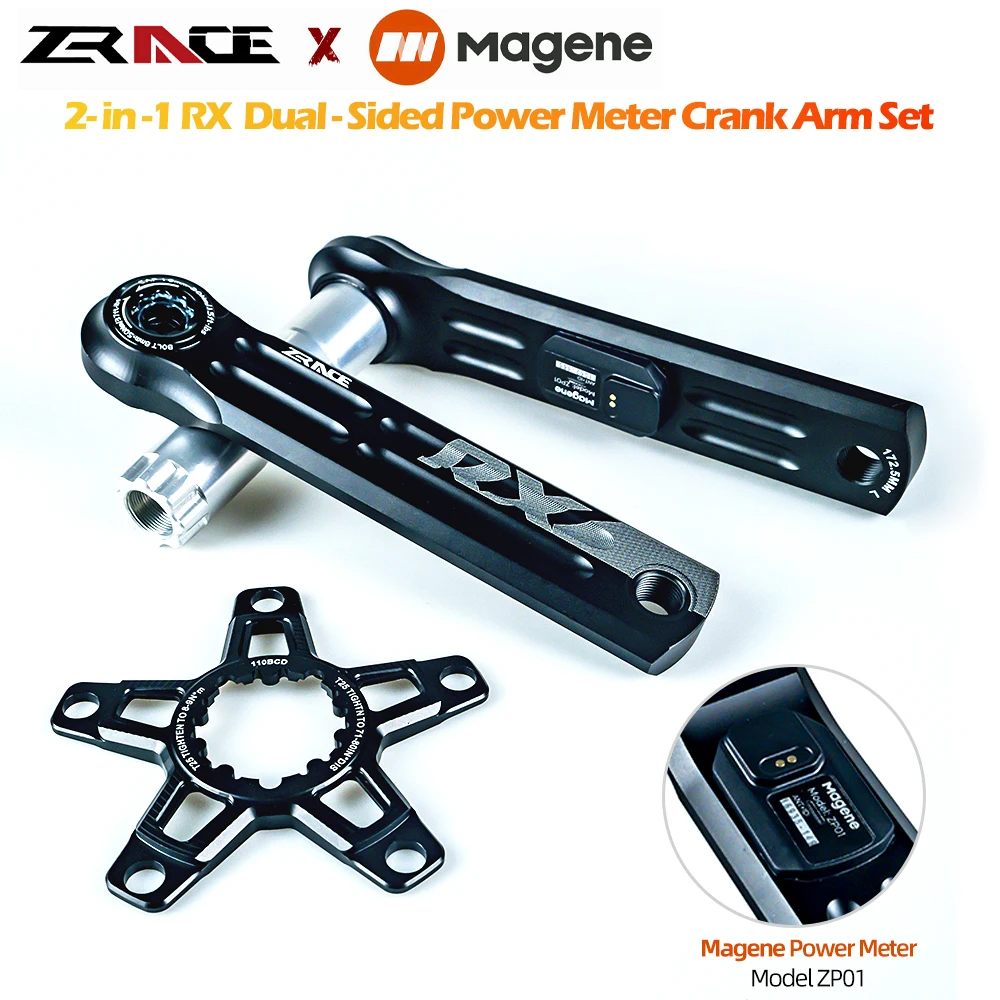 Zracing MAGENE двухсторонний измеритель мощности RX Crankset части велосипеда 1/2X10/11/12