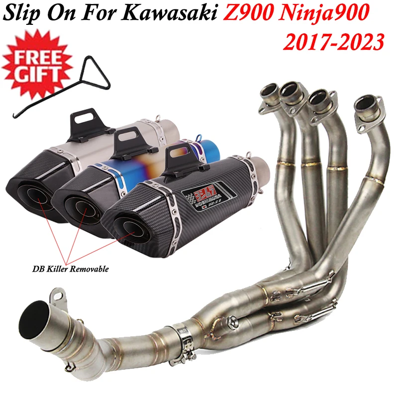 Надевается для Kawasaki Z900 ninja900 2017-2023 полная система выхлопной трубы мотоцикла