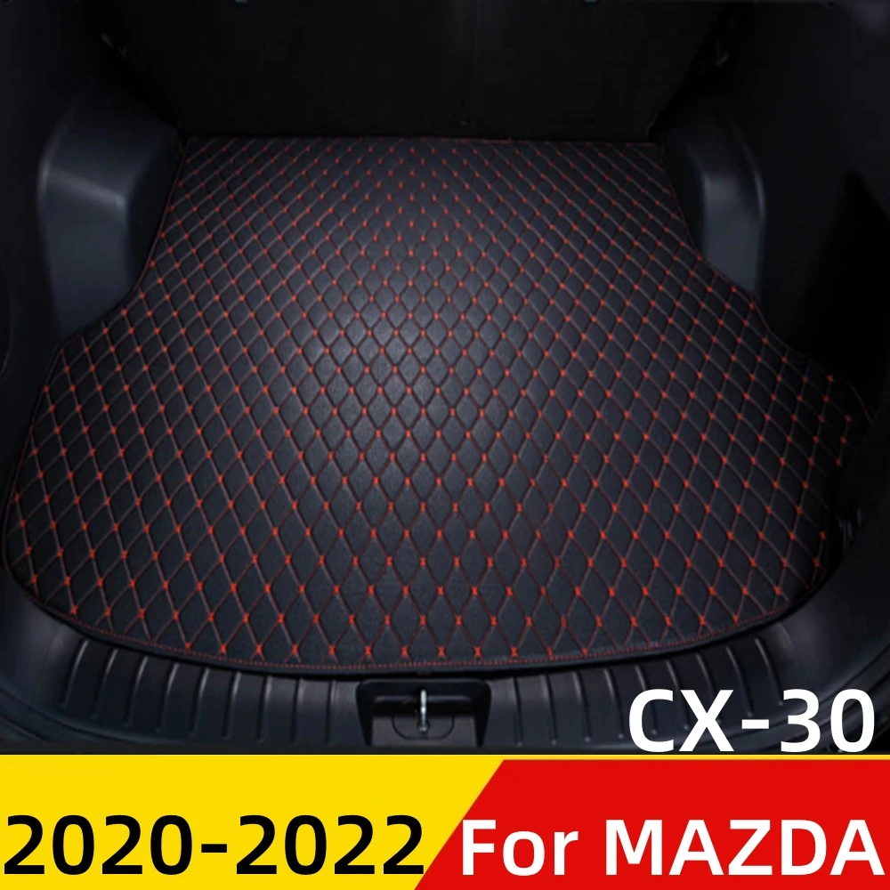 

Car Trunk Mat For Mazda CX-30 CX30 2020-2022 All Weather XPE Flat Side Rear Cargo Cover Carpet Liner Tail Parts Boot Luggage Pad