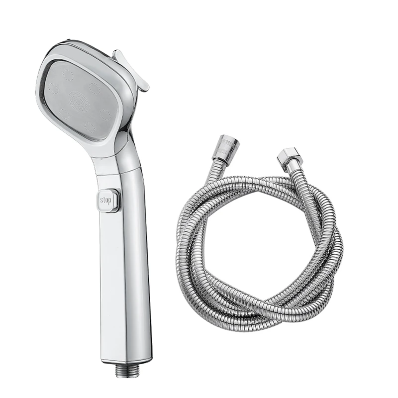 

4 Gear Pressurized Shower Head Innovative Spray Gear Sprayer Bathroom Accessories One Key To Stop Water Spray Nozzle