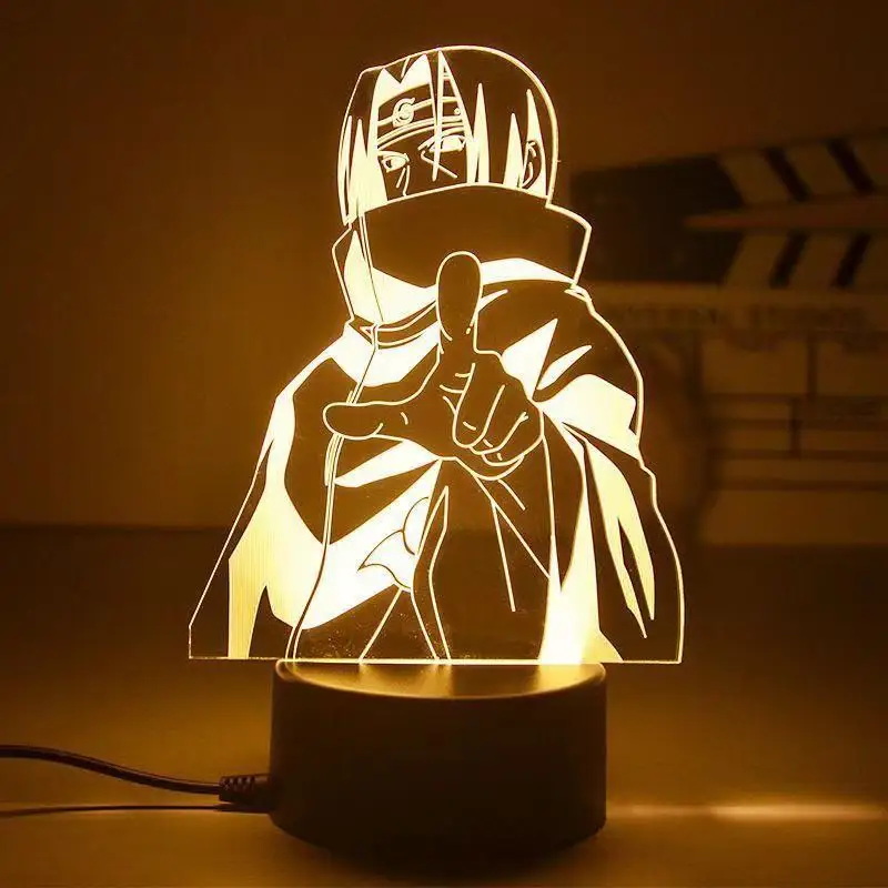 

Uzumaki Naruto 3D Illusion Lamp Uchiha Itachi Sasuke Jiraiya LED Night Light Anime desk decor Lampara Bedroom Decor Manga Gift