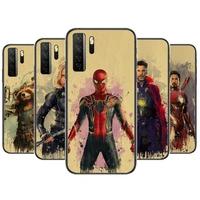 old newspaper style spiderman black soft cover the pooh for huawei nova 8 7 6 se 5t 7i 5i 5z 5 4 4e 3 3i 3e 2i pro phone case ca