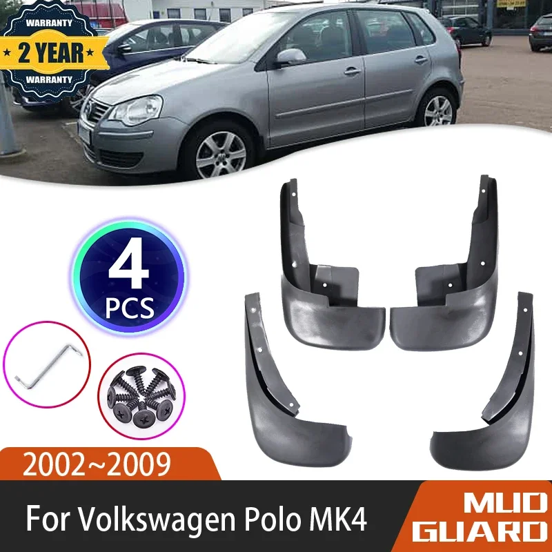 

VW Polo MK4 2002-2009 Передние И Задние Брызговики, Пластиковые Автомобильные Крылья, Брызговики