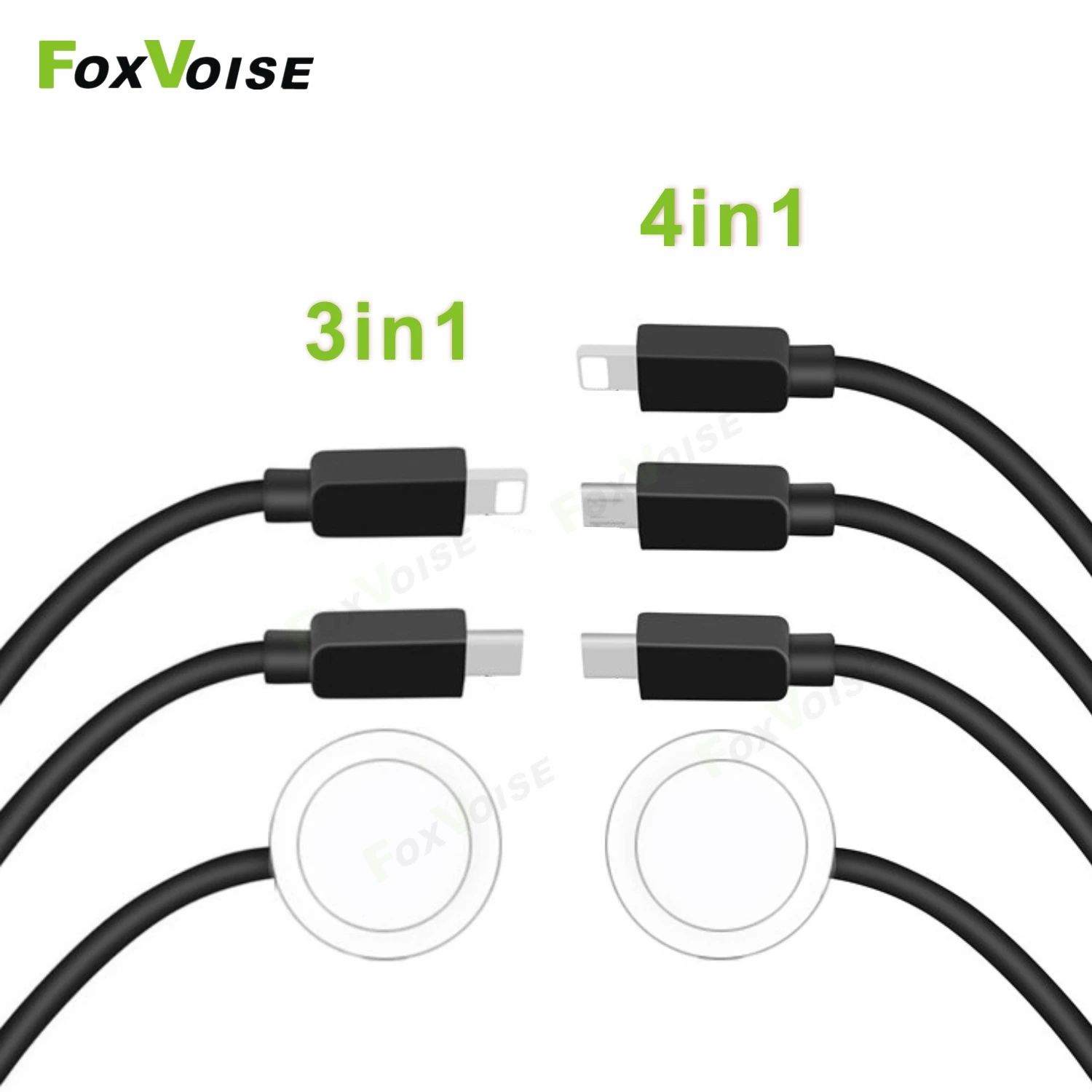 

3 в 1 кабель Type-c Micro USB кабель для зарядки iPhone 13 12 11 Pro Max X 8 6 5 Samsung Xiaomi Huawei 4 в 1 зарядное устройство Apple watch