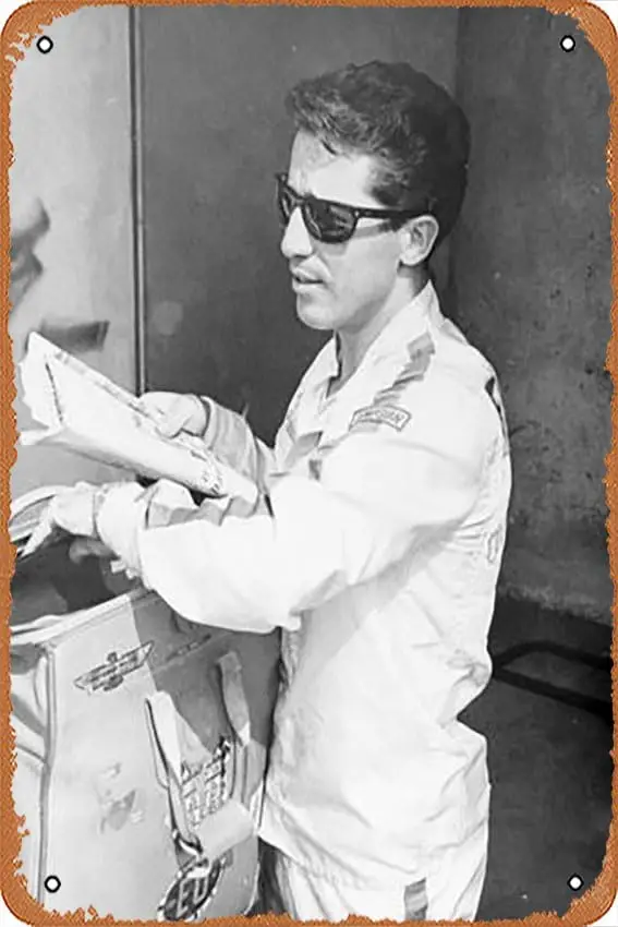 Металлическая жестяная вывеска 8 х 12 дюймов - Андретти Плакат с металлической