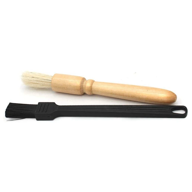 

Coffee Grinder Cleaning Brush,Wood Handle and Natural Bristle Wood Sand Coffee Brush and Nylon Espresso Machine Brush