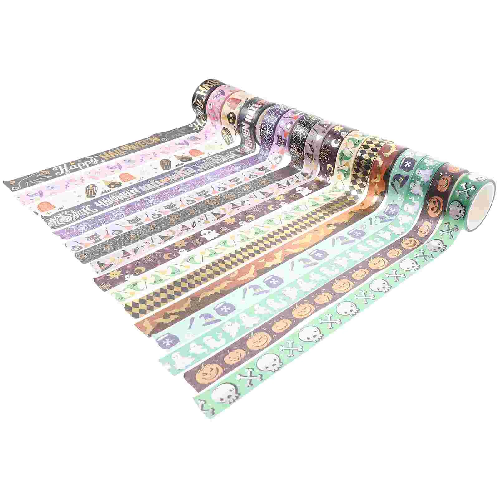 

16 рулонов, Washi лента, деликатная Washi лента, Хэллоуин, Washi лента, ручной рисунок