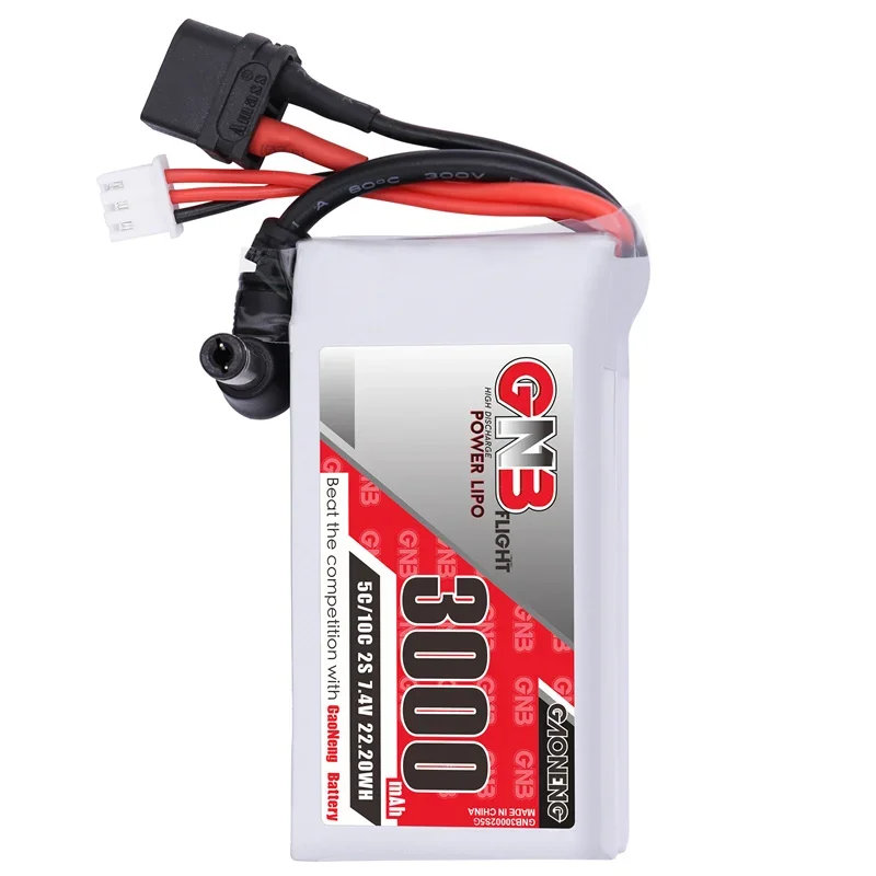 Фото Gaoneng GNB 3000MAH 2S 5C 7,4V Lipo Индикатор питания аккумулятора для очков Fatshark Dominator Skyzone Aomway FPV очки RC Drone №2