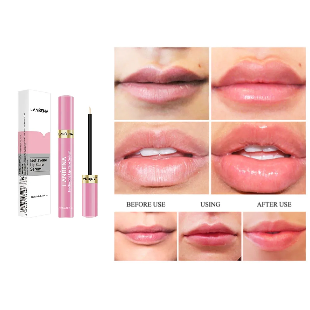 

LANBENA Lip Plumper Serum Lip Augmentation Liquid Reduce Fine Lines Lip Balm Increase Elasticity Lip Gloss Moisturizing Care