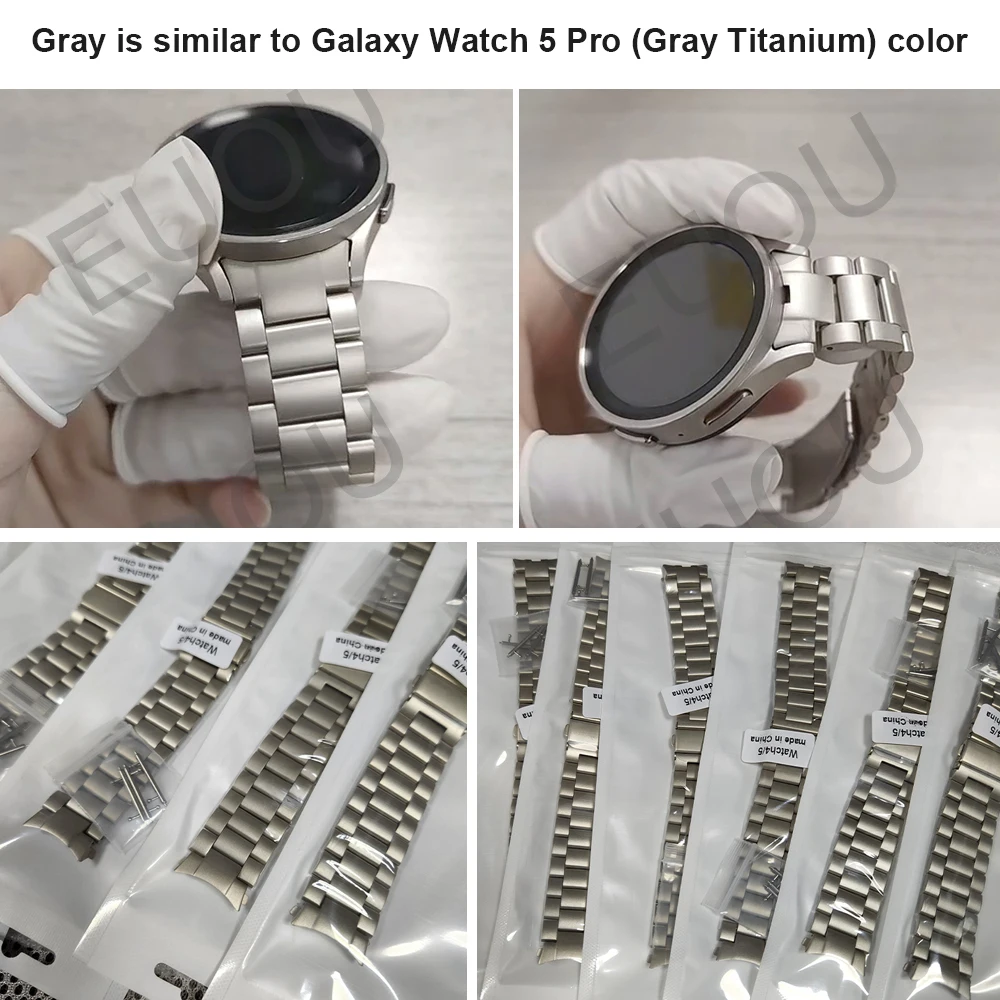 No Gaps Stainless Steel Metal Strap For Samsung Galaxy Watch 5 Pro/44mm 40mm/Watch4 Classic 46mm 42mm Smartwatch Band Bracelet