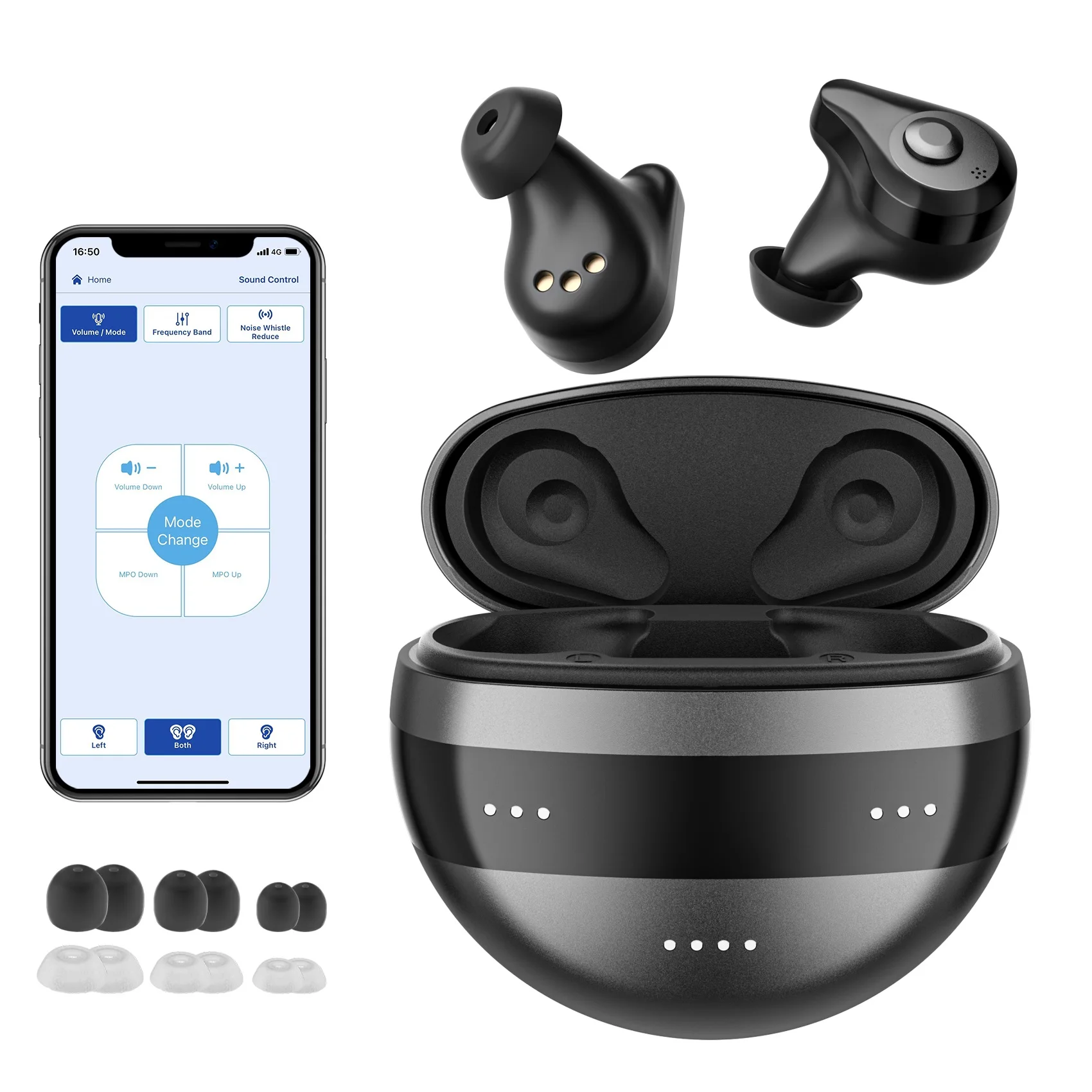 Bluetooth-слуховые аппараты для пожилых людей с зарядкой аккумулятором и