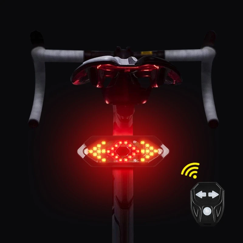 

Bicycle Taillight USB Rechargable Smart Wireless Remote Control Turn Signal Lamp dropshipping
