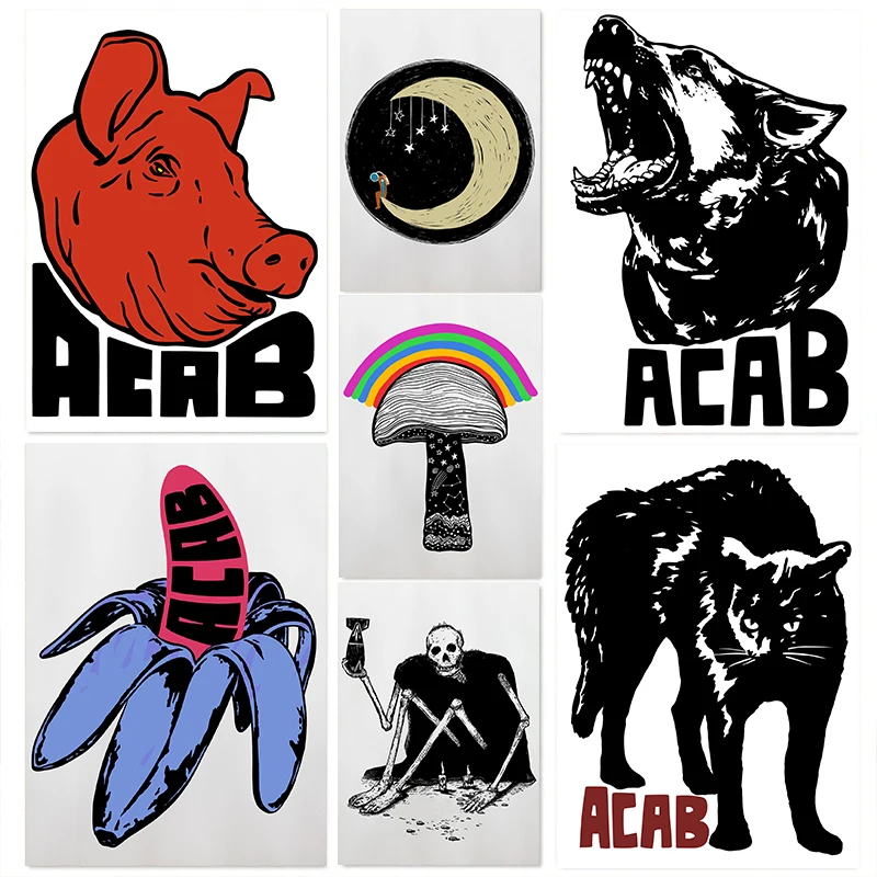 Фото ACAB абстрактный постер «Социализм», постер, холст, живопись, эстетические принты, домашний бар, настенные художественные фотографии, настенный художественный декор, минималистское искусство №1
