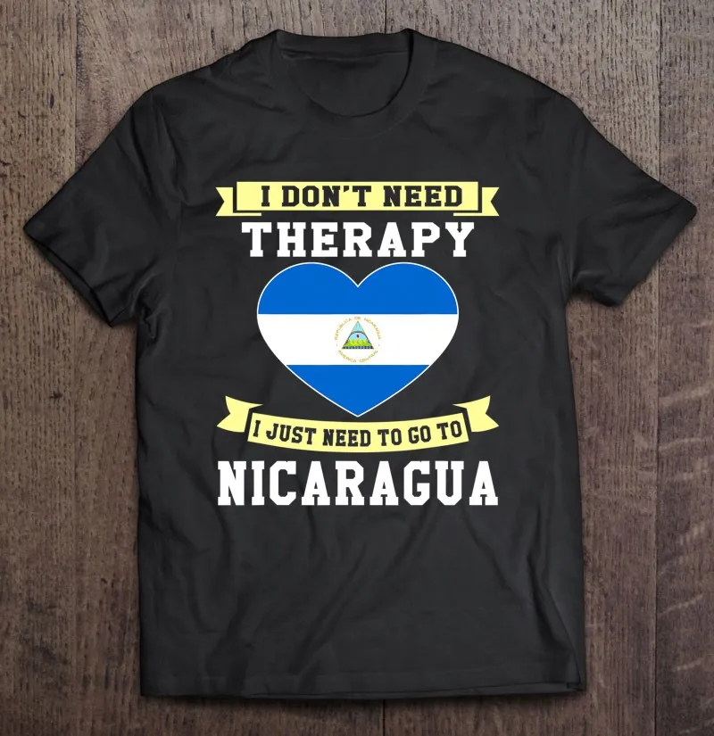 

Мне не нужна терапия, мне просто нужно идти в Никарагуа, подарок, 2 футболки оверсайз, простая Летняя мужская рубашка оверсайз